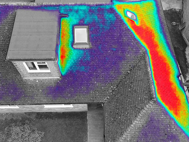 Imagerie thermique de toiture